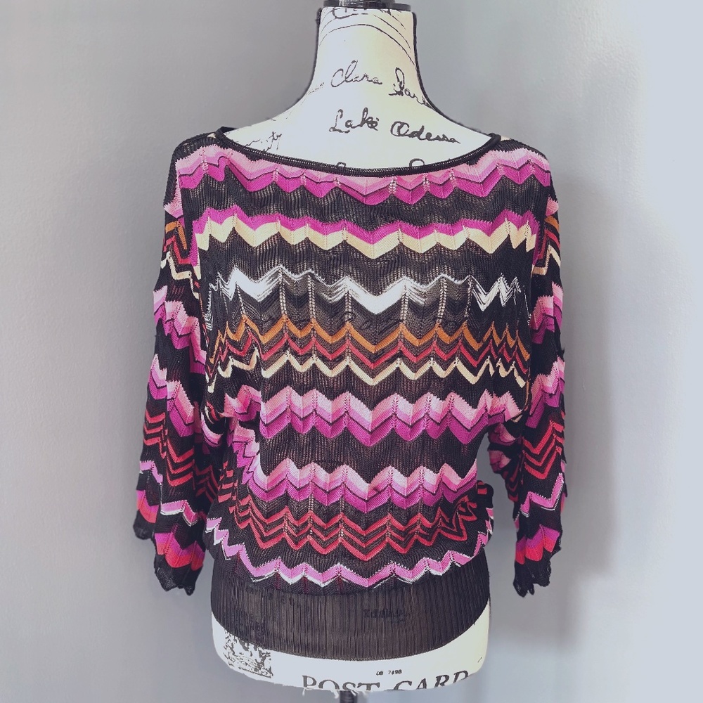 M MISSONI Knit Patterned Top Size: XS | US 2
